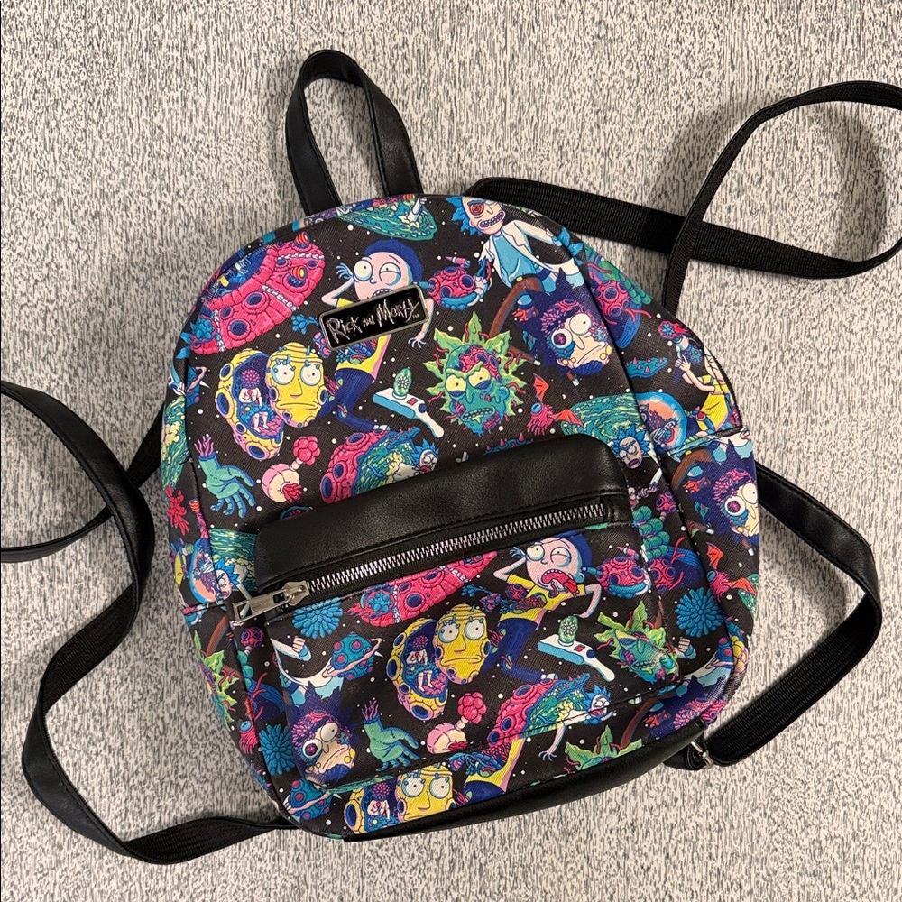 Rick & Morty, Adult Swim, Bioworld Mini Backpack, EUC